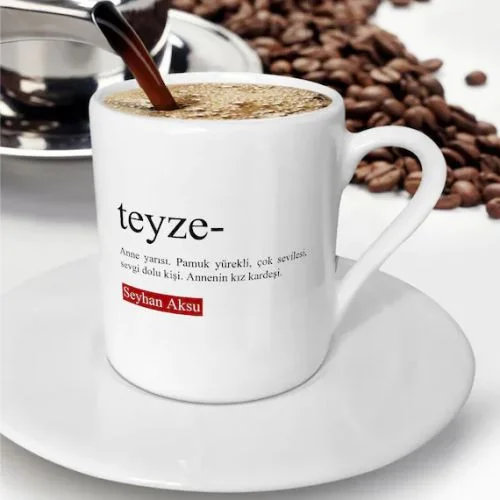 Kişiye Özel Teyze Türk Kahvesi Fincanı